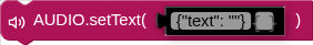AUDIO.setText( )