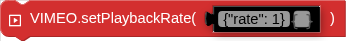VIMEO.setPlaybackRate( )