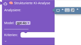 🧠 Strukturierte KI-Analyse Analysiere: Model: ────────── Kriterien: