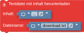Textdatei mit Inhalt herunterladen Inhalt: Dateiname: