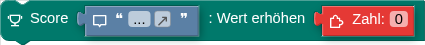 Score : Wert erhöhen