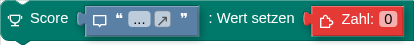 Score : Wert setzen