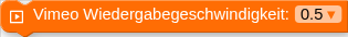 Vimeo Wiedergabegeschwindigkeit: