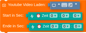 Youtube Video Laden: Start in Sec: Ende in Sec: